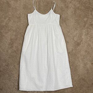Rachel Ashwell Dress Womens 8 White Eyelet Prairie Midi Cottagecore Coquette